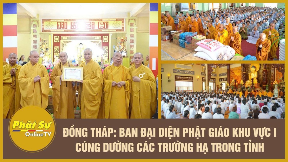 [Video] Đồng Tháp: Ban Đại diện Phật giáo Khu vực I cúng dường các trường hạ trong tỉnh
