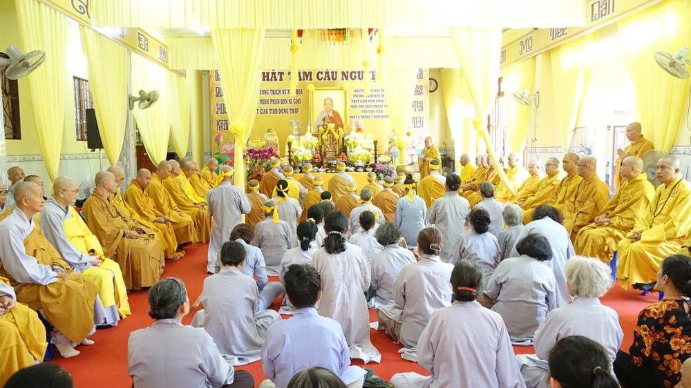 Đồng Tháp: Trang nghiêm Lễ tưởng niệm tuần lâm chung thất Ni trưởng Thích Nữ Như Hòa tại chùa Phước Thạnh