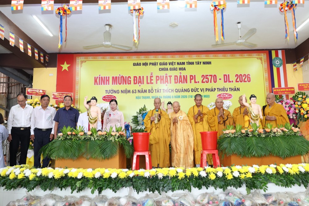 Tây Ninh: Chùa Giác Hoa tổ chức Phật Đản PL.2570 – DL.2026 và lễ Tưởng Niệm 63 năm Bồ Tát Thích Quảng Đức vị Pháp thiêu thân
