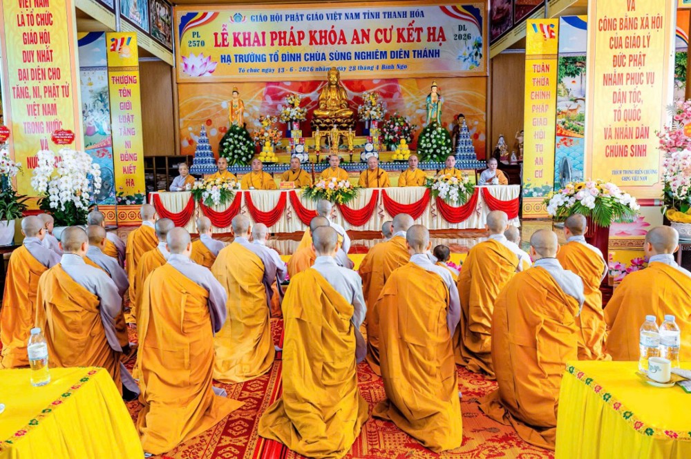 Thanh Hóa: Hạ trường chùa Sùng Nghiêm Diên Thánh khai pháp khóa An cư kiết hạ PL.2570