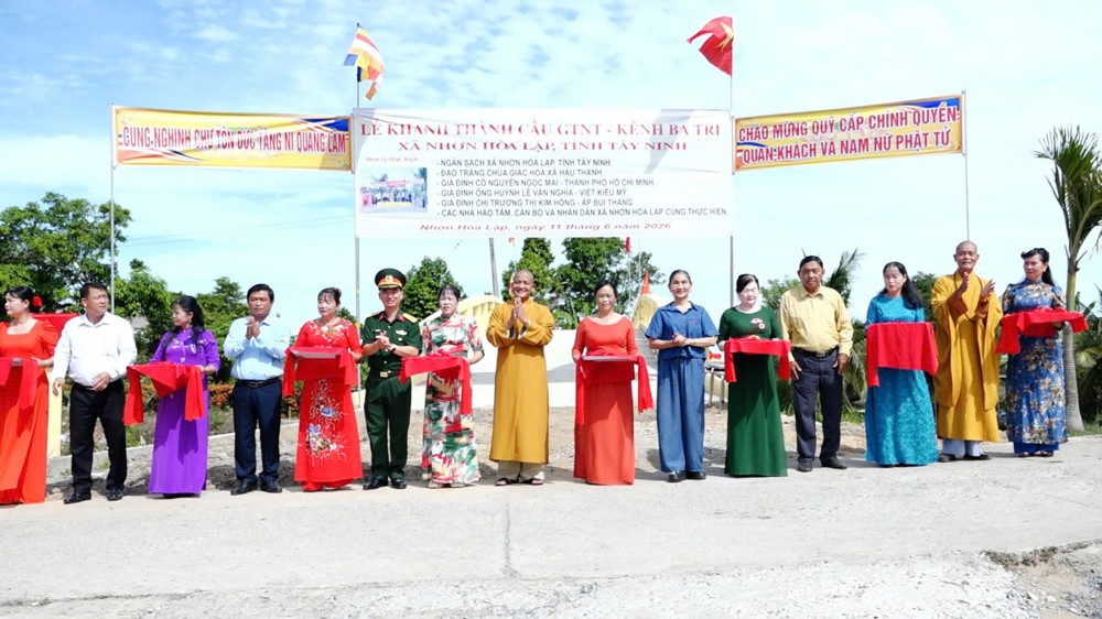 Tây Ninh: Khánh thành và bàn giao cầu Kênh Ba Tri tại xã Nhơn Hòa Lập