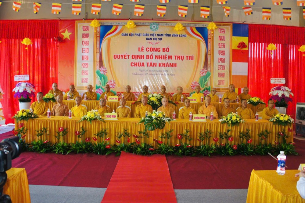 Vĩnh Long: Chùa Tân Khánh đón nhận Tân Trụ trì, tiếp nối mạng mạch Phật pháp