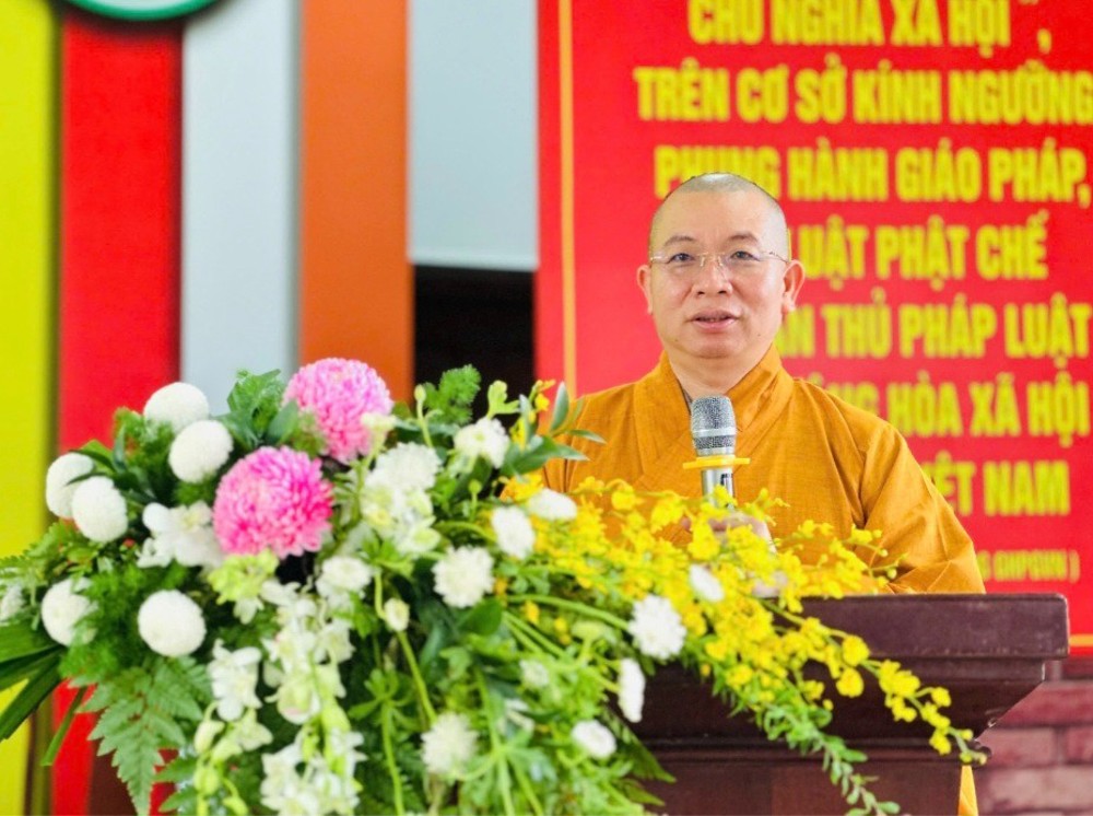 Đồng Nai: Đại đức Thích Thiện Trí thuyết giảng về Hiến chương Giáo hội và Quy chế hoạt động Ban Tăng sự