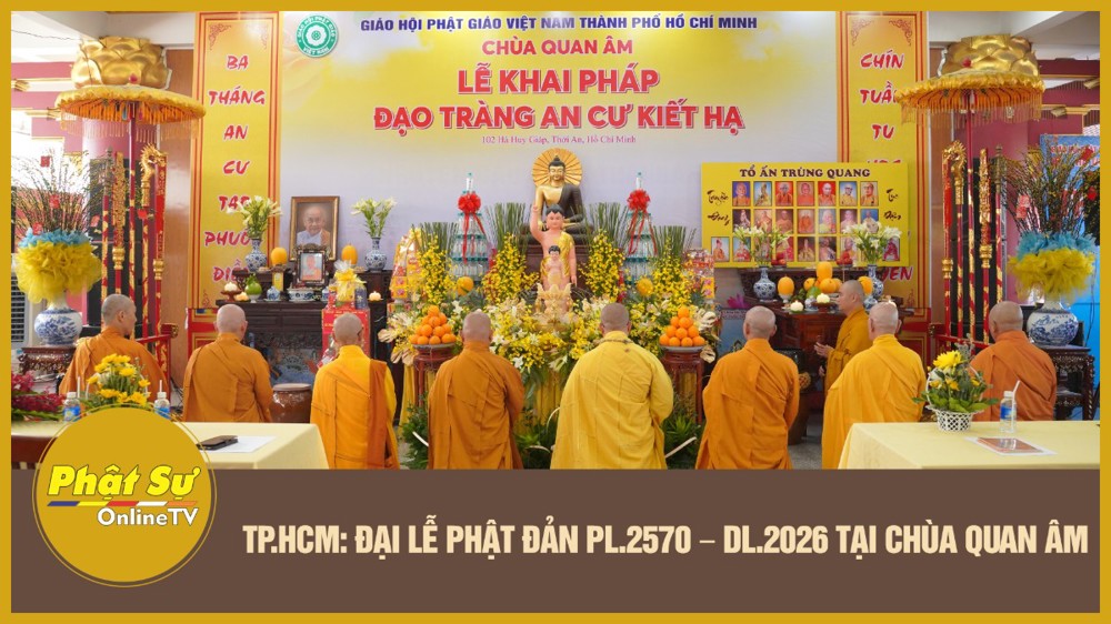 [Video] TP.HCM: Đại lễ Phật đản PL.2570 - DL.2026 tại chùa Quan Âm