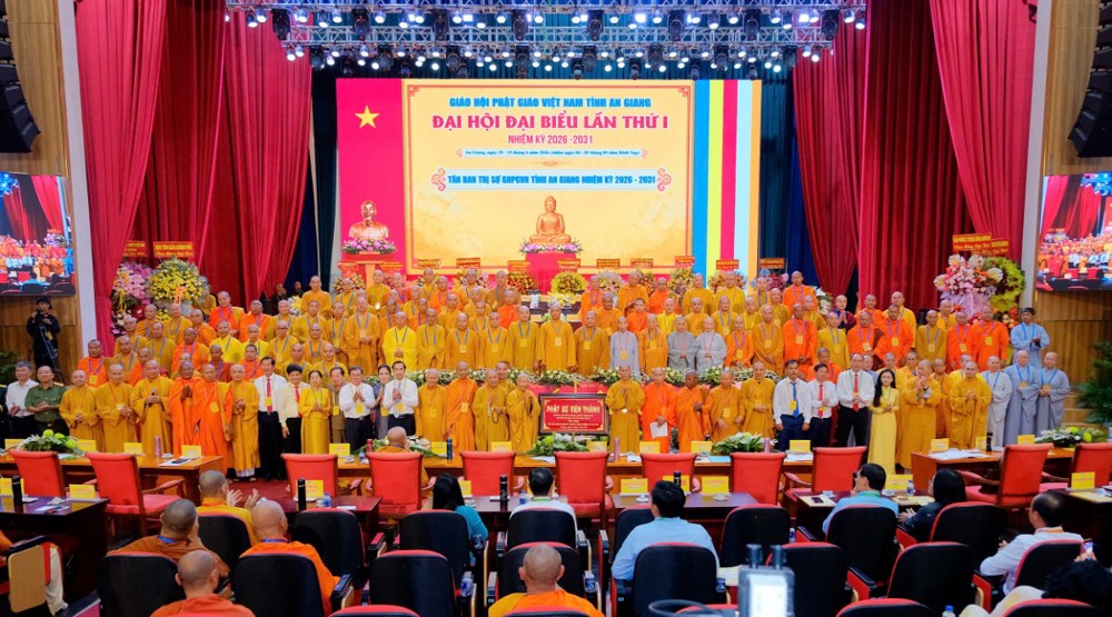 Hòa thượng Thích Thiện Thống được tái suy cử Trưởng ban Trị sự GHPGVN tỉnh An Giang, nhiệm kỳ 2026-2031