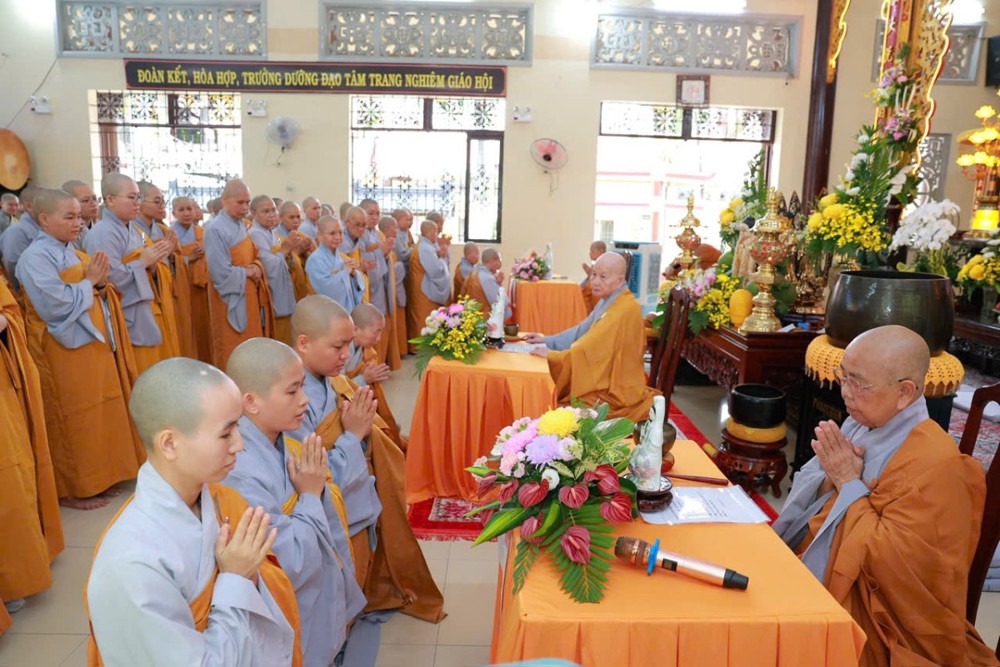 TP.HCM: Trang nghiêm lễ tác pháp An cư kiết hạ PL.2570 tại chùa Kiều Đàm (phường Tăng Nhơn Phú)