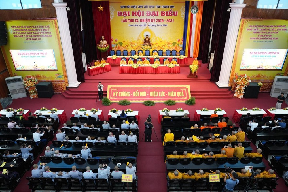 Ngày thứ nhất Đại hội đại biểu Phật giáo tỉnh Thanh Hoá lần thứ IX, nhiệm kỳ 2026 – 2031