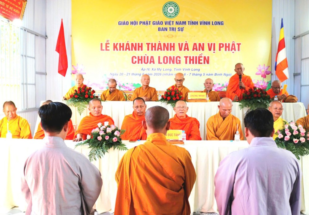 Vĩnh Long: Chùa Long Thiền tổ chức lễ khánh thành, an vị các Tôn tượng trong khuôn viên chùa