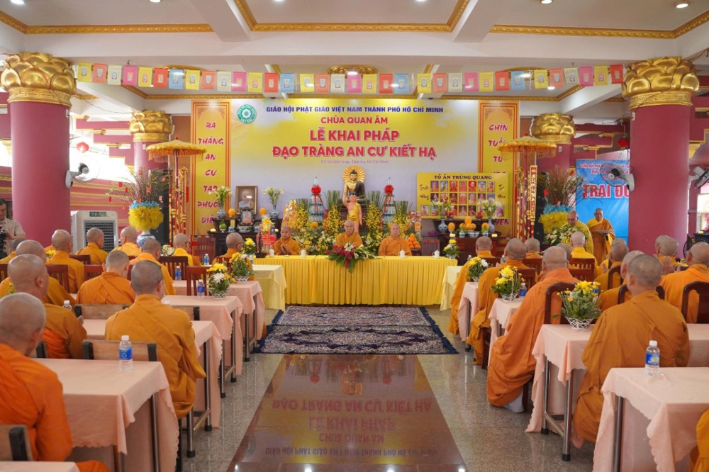 TP.HCM: Chùa Quan Âm trang nghiêm tổ chức Lễ khai pháp khóa An cư kiết hạ PL.2570 – DL.2026
