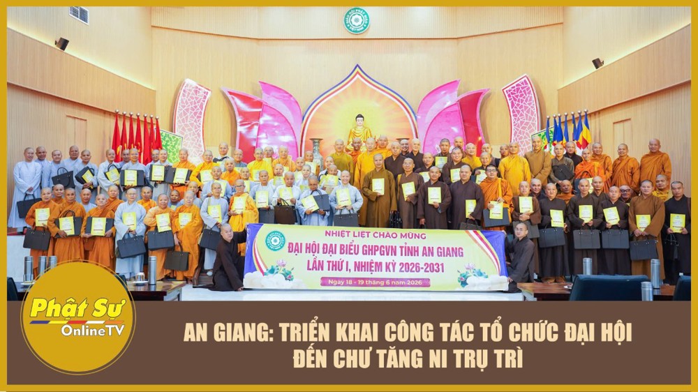 [Video] An Giang: Triển khai công tác tổ chức Đại hội đến chư Tăng Ni trụ trì