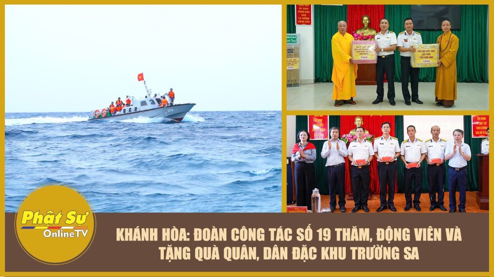 [Video] Đoàn công tác số 19 thăm, động viện và tặng quà quân, dân Đặc khu Trường Sa