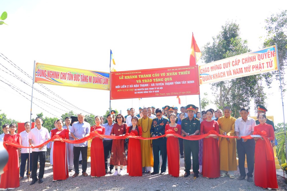Tây Ninh: Khánh thành cầu Vũ Xuân Thiều và cầu Hậu Thạnh 2, góp phần phát triển hạ tầng nông thôn