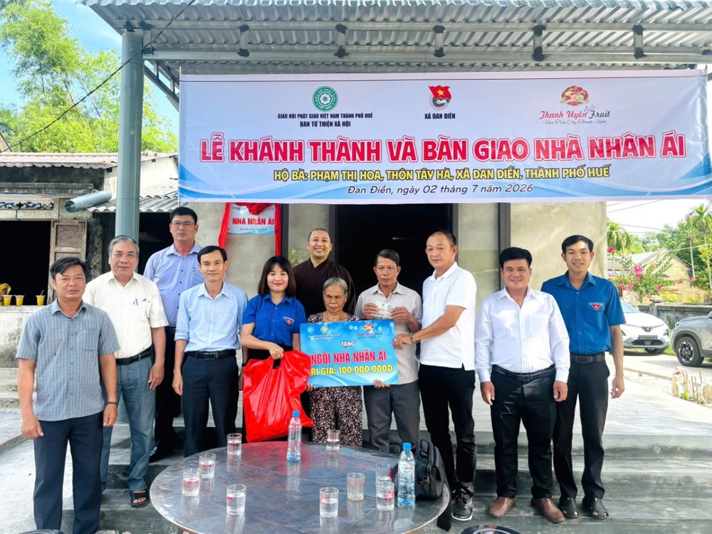 Huế: Khánh thành và bàn giao nhà nhân ái cho Gia đình khó khăn tại xã Đan Điền