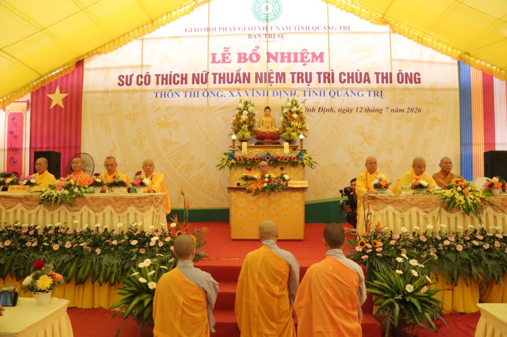 Quảng Trị: Bổ nhiệm Sư cô Thích Nữ Thuần Niệm làm trụ trì chùa Thi Ông
