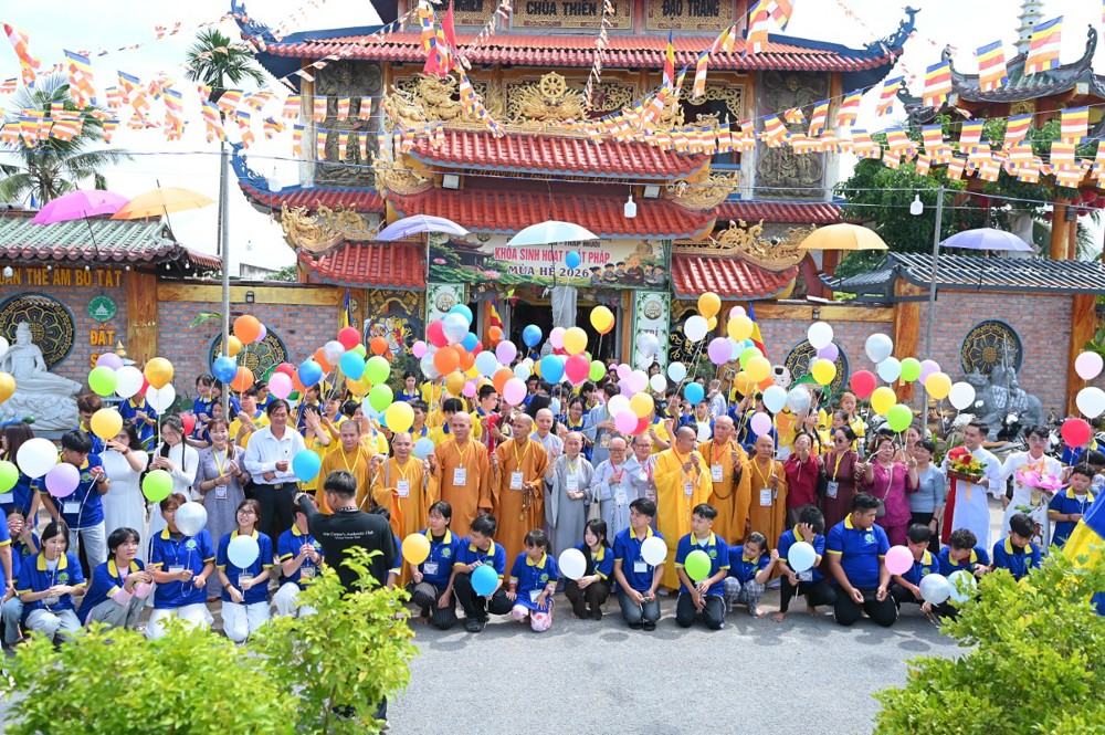 Đồng Tháp: Chùa Thiền An khai mạc Khóa sinh hoạt Phật pháp mùa hè "Ươm mầm Từ Bi và Trí Tuệ" lần II năm 2026
