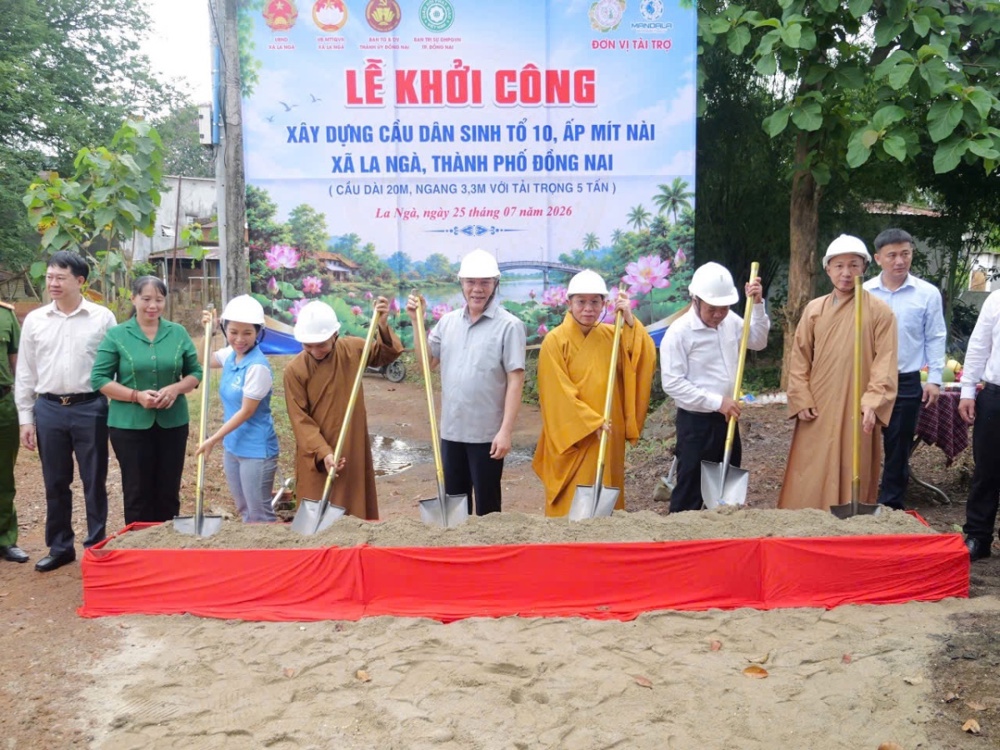 Đồng Nai: Khởi công xây dựng cầu dân sinh ấp Mít Nài (xã La Ngà)
