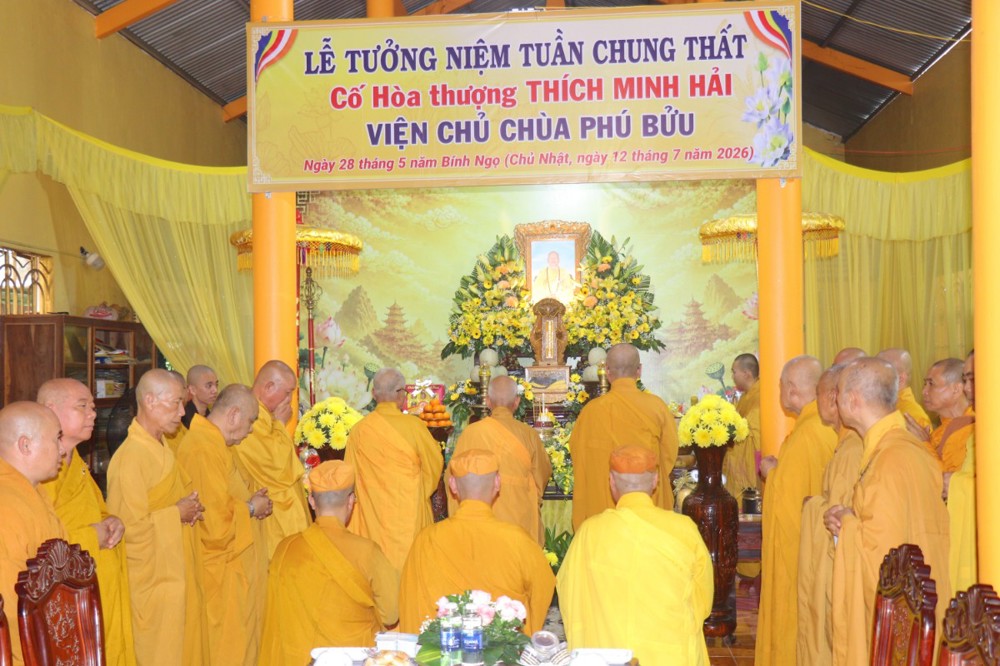 Vĩnh Long: Tưởng niệm chung thất trai tuần cố Hòa thượng Thích Minh Hải