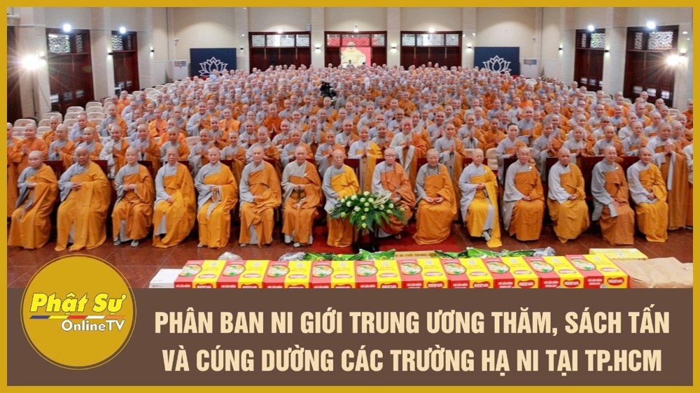 [Video] Phân ban Ni giới Trung ương thăm, sách tấn và cúng dường các trường hạ Ni tại TP.HCM