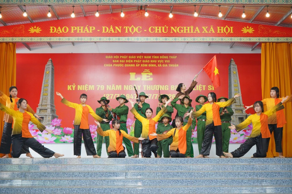 Đồng Tháp: Phật giáo Khu vực VIII trang nghiêm Kỷ niệm 79 năm ngày Thương binh Liệt sĩ