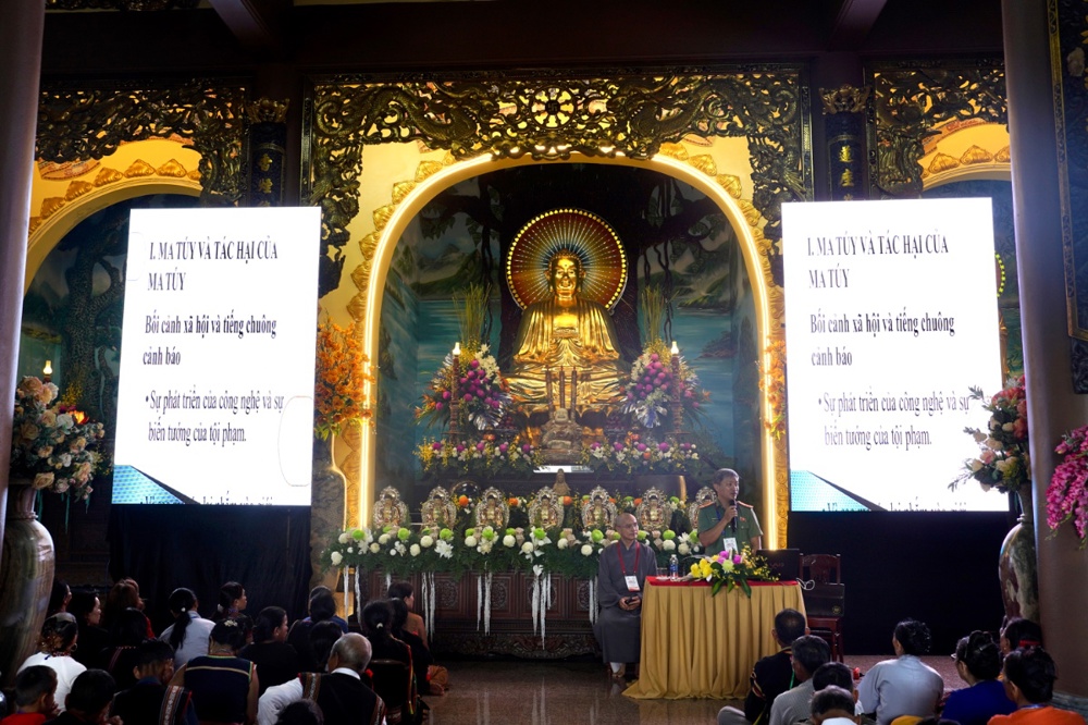 Công an TP. Đà Nẵng phối hợp tuyên truyền phòng chống ma túy tại Khóa tu Phật tử dân tộc 2026.