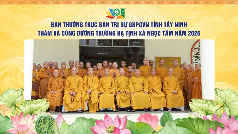 Tây Ninh: Ban Thường trực BTS GHPGVN tỉnh thăm và cúng dường Trường hạ Tịnh xá Ngọc Tâm