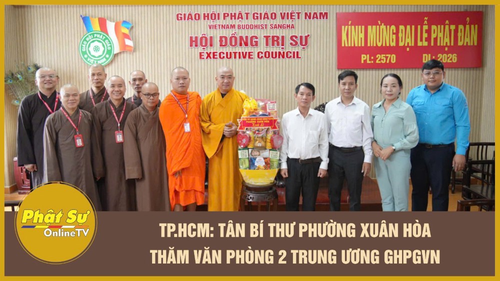 [Video] TP.HCM: Tân Bí thư phường Xuân Hòa thăm Văn phòng 2 Trung ương GHPGVN