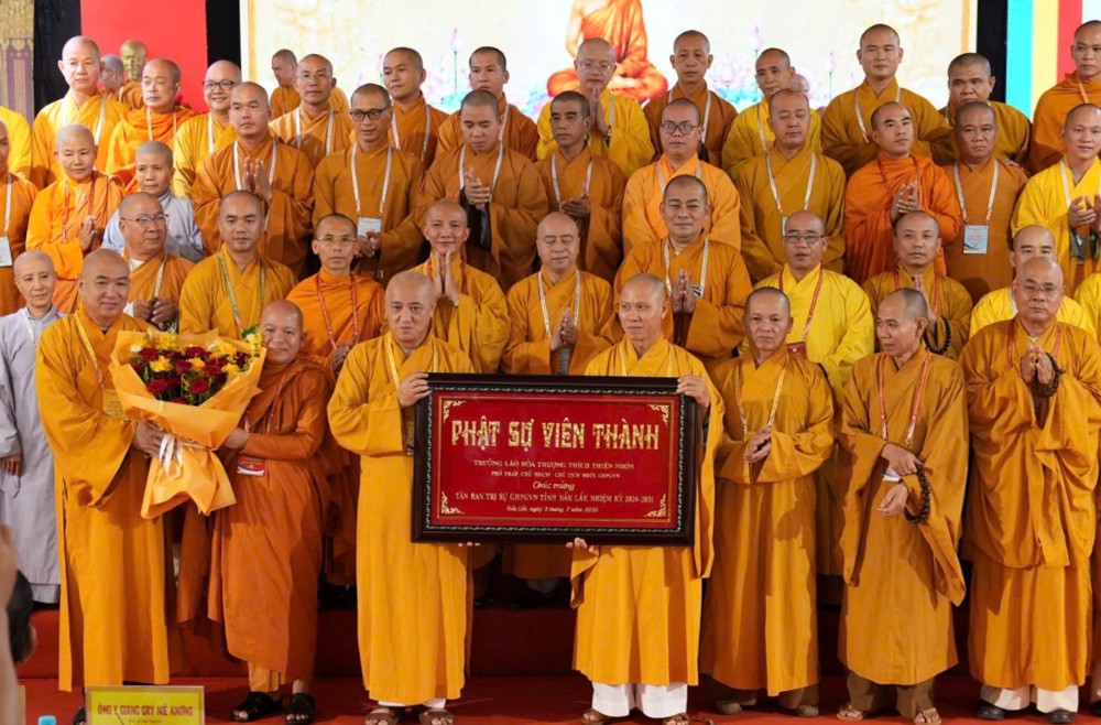 Đại hội đại biểu Phật giáo tỉnh Đắk Lắk lần thứ I, nhiệm kỳ 2026 – 2031 thành công tốt đẹp