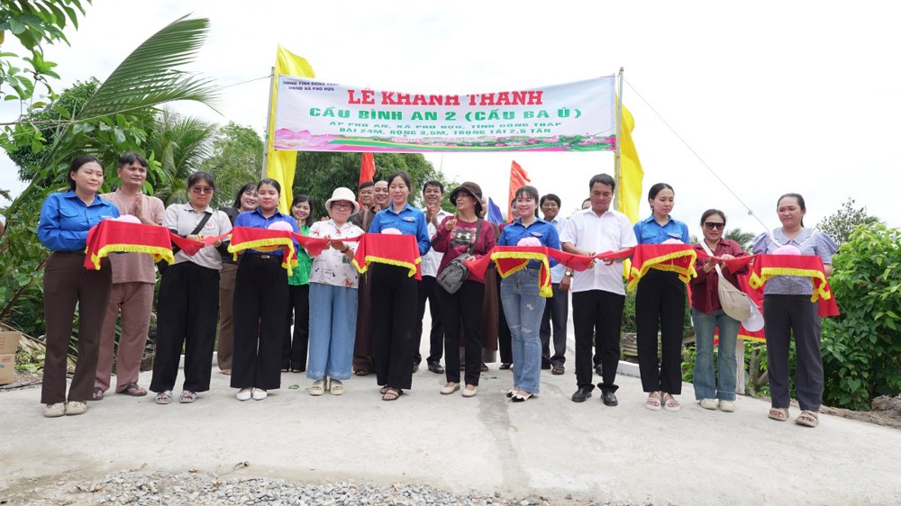 Đồng Tháp: Khánh thành cầu Bình An 2 (cầu Ba Ú) – Công trình hưởng ứng Tết quân dân năm 2026