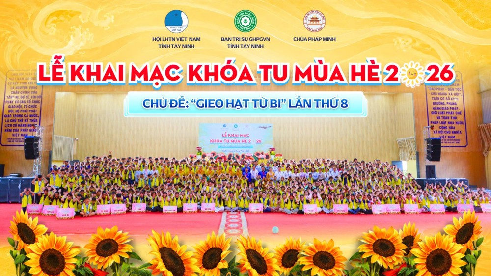 Tây Ninh: Khai mạc Khóa tu mùa hè năm 2026 tại chùa Pháp Minh