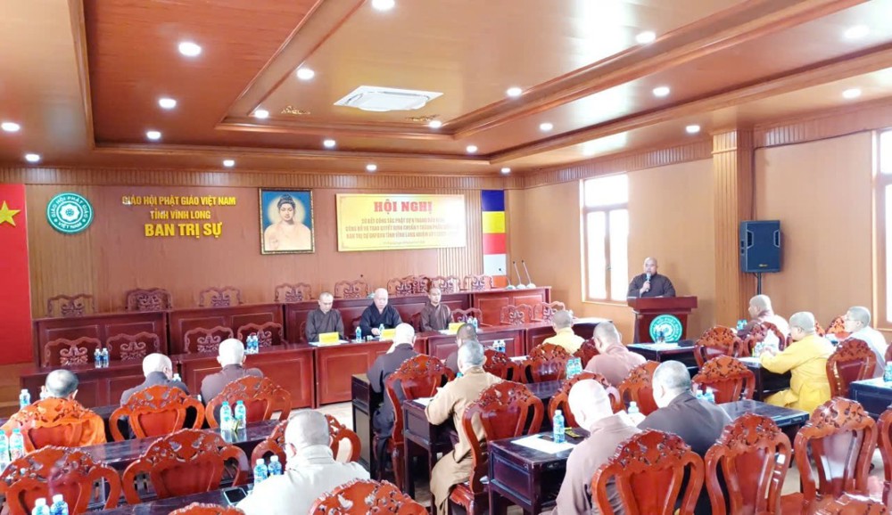 Vĩnh Long: Ban Thư ký - Văn phòng Ban Trị sự GHPGVN tỉnh họp phiên đầu tiên sau Đại hội đại biểu Phật giáo tỉnh