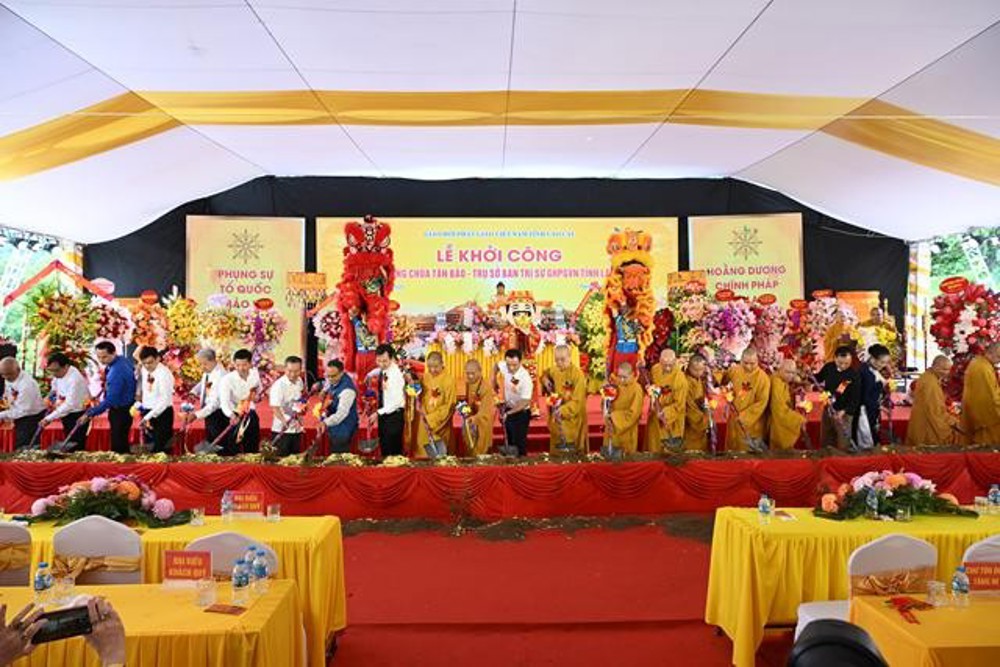 Lào Cai: Long trọng tổ chức Lễ khởi công xây dựng Chùa Tân Bảo và Trụ sở Ban Trị sự GHPGVN tỉnh