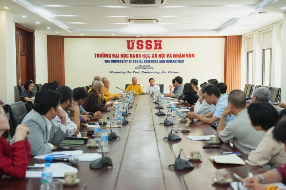 Ban Văn hóa TW GHPGVN làm việc tại Trường Đại học Khoa học Xã hội và Nhân văn