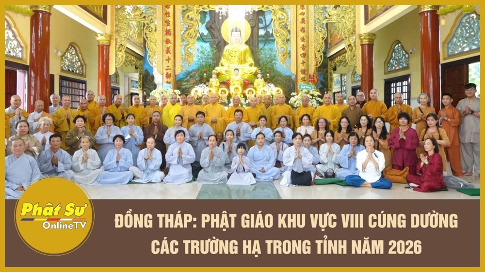 [Video] Đồng Tháp: Phật giáo khu vực VIII cúng dường các trường hạ trong tỉnh năm 2026