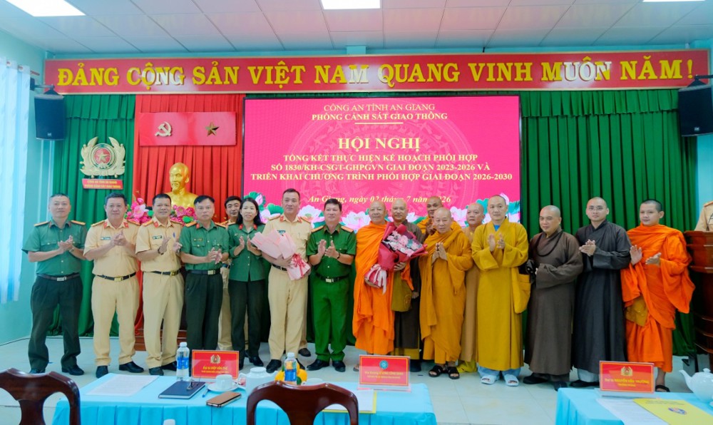 An Giang: Triển khai Chương trình phối hợp giữa Phòng Cảnh sát giao thông và Ban Trị sự GHPGVN tỉnh giai đoạn 2026 - 2030