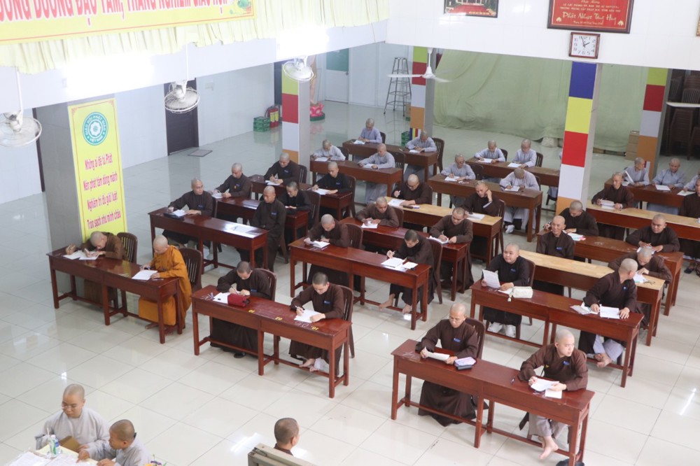 Vĩnh Long: Cơ sở III – Trường Trung cấp Phật học tỉnh tổ chức thi học kỳ II, năm thứ I khóa V (2025 – 2026)