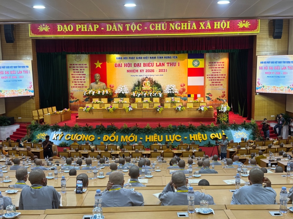 Ngày làm việc thứ nhất của Đại hội Đại biểu Phật giáo tỉnh Hưng Yên lần thứ I, nhiệm kỳ 2026 - 2031