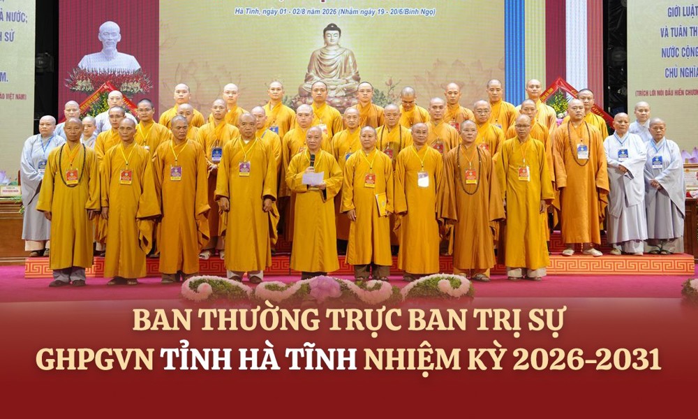 Danh sách và chức danh Ban Thường trực Ban Trị sự GHPGVN tỉnh Hà Tĩnh, nhiệm kỳ 2026-2031