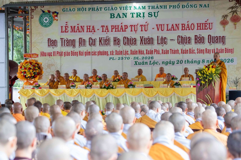 Đồng Nai: Trường hạ chùa Xuân Lộc (Khu vực VI) tổ chức lễ mãn hạ, tạ pháp tự tứ, Vu Lan báo hiếu PL.2570 – DL.2026