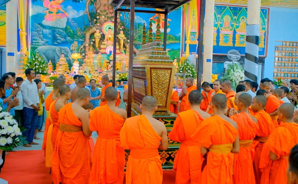 An Giang: Trang nghiêm lễ nhập kim quan Hòa thượng Danh Lân
