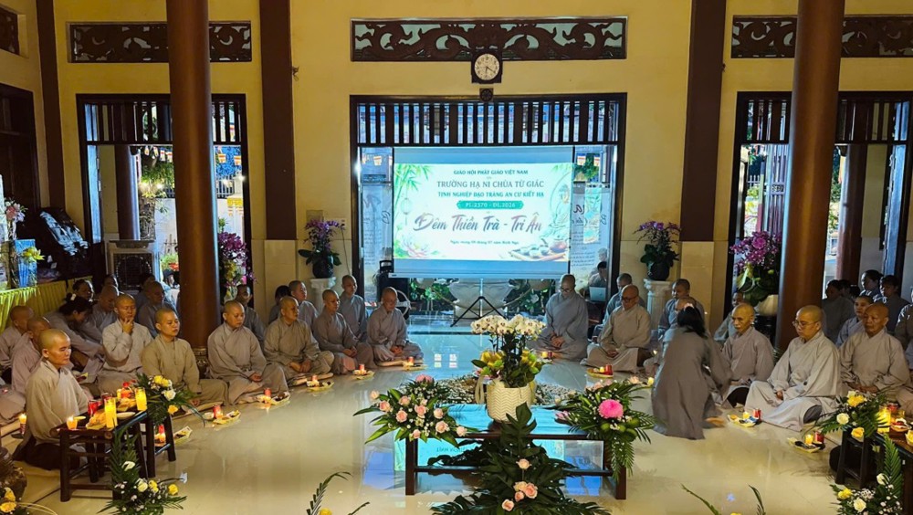 TP.HCM: Trường hạ Ni chùa Từ Giác tổ chức đêm Thiền trà tri ân “Chén trà cuối hạ”