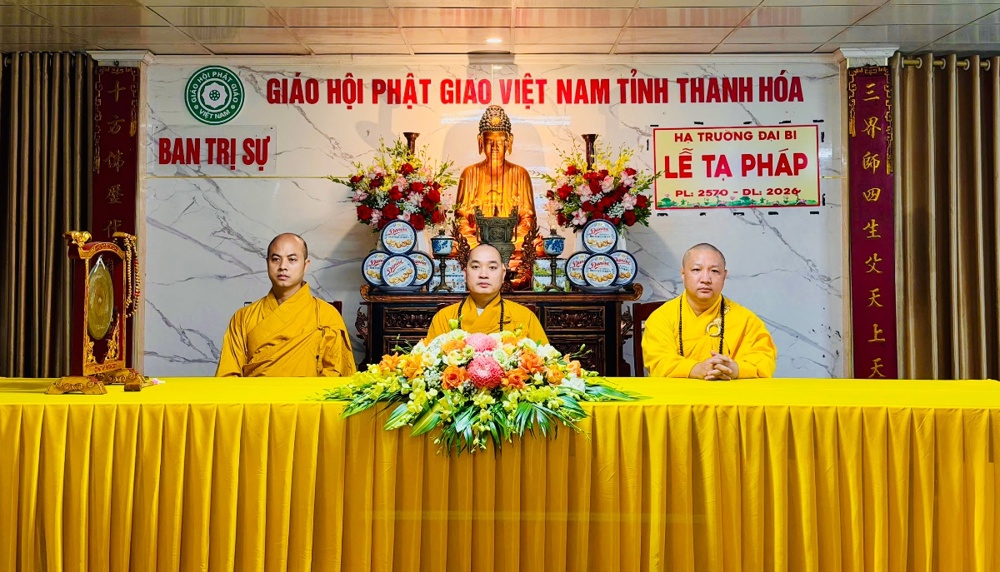 THANH HÓA: TRƯỜNG HẠ CHÙA ĐẠI BI TRANG NGHIÊM TỔ CHỨC LỄ TẠ PHÁP AN CƯ KIẾT HẠ