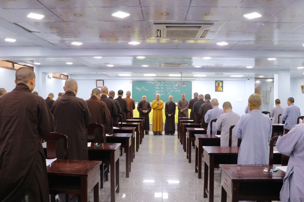 Tây Ninh: Trường Trung cấp Phật học khai mạc kỳ thi học kỳ II năm thứ nhất khóa I (2025-2028) cơ sở chùa Pháp Minh