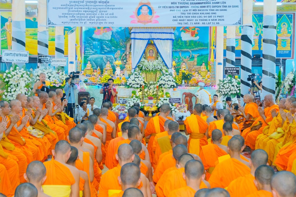 An Giang: Trang nghiêm lễ truy điệu và phụng tống kim quan Hòa thượng Danh Lân