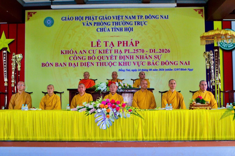 Đồng Nai: Mãn khóa An cư kiết hạ PL.2570 và kiện toàn nhân sự 4 Ban Đại diện khu vực Bắc - Đồng Nai