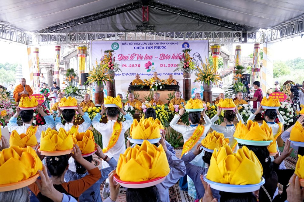 An Giang: Chùa Tân Phước trang nghiêm tổ chức Đại lễ Vu lan Báo hiếu