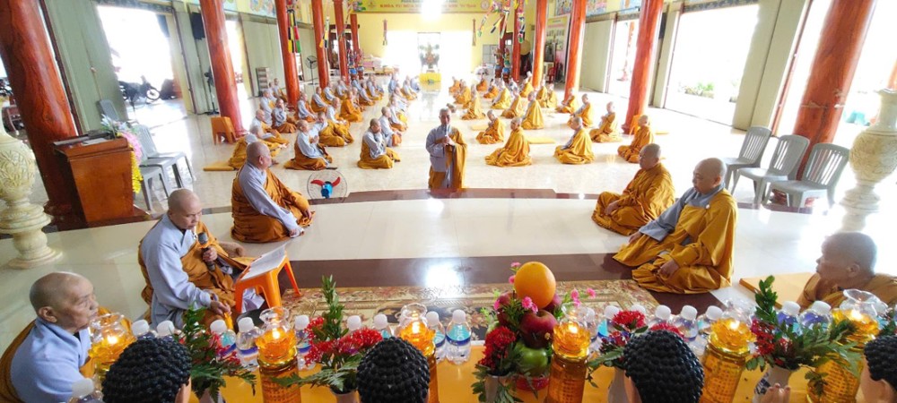 Cà Mau: Trang nghiêm lễ Bố-tát kỳ cuối trong mùa An cư Kiết hạ PL.2570 tại Kim Sơn cổ tự