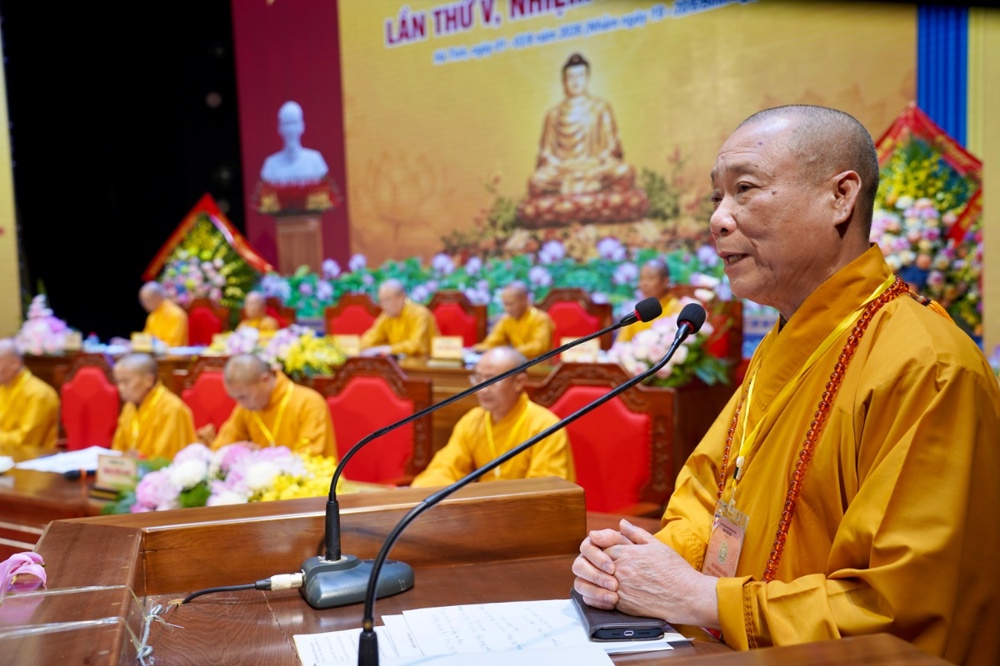 Hà Tĩnh: Thượng tọa Thích Chiếu Tuệ được suy cử tân Trưởng ban Trị sự GHPGVN tỉnh, nhiệm kỳ 2026-2031插图7