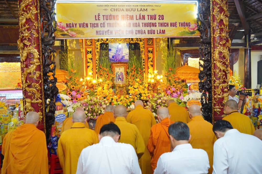 Đồng Tháp: Đạo tràng chùa Bửu Lâm trang nghiêm Húy kỵ lần thứ 20 – Tưởng niệm ngày Trưởng lão Hòa thượng Thích Huệ Thông viên tịch