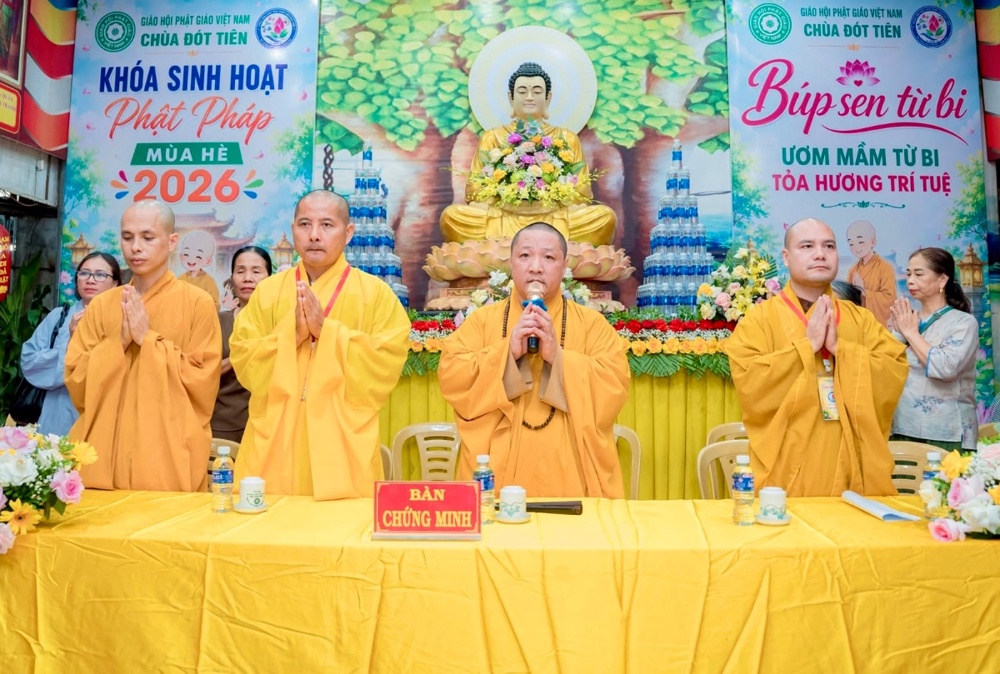 Thanh Hóa: Khai mạc Khóa Sinh hoạt Phật pháp Hè 2026 “Búp Sen Từ Bi” tại chùa Đót Tiên