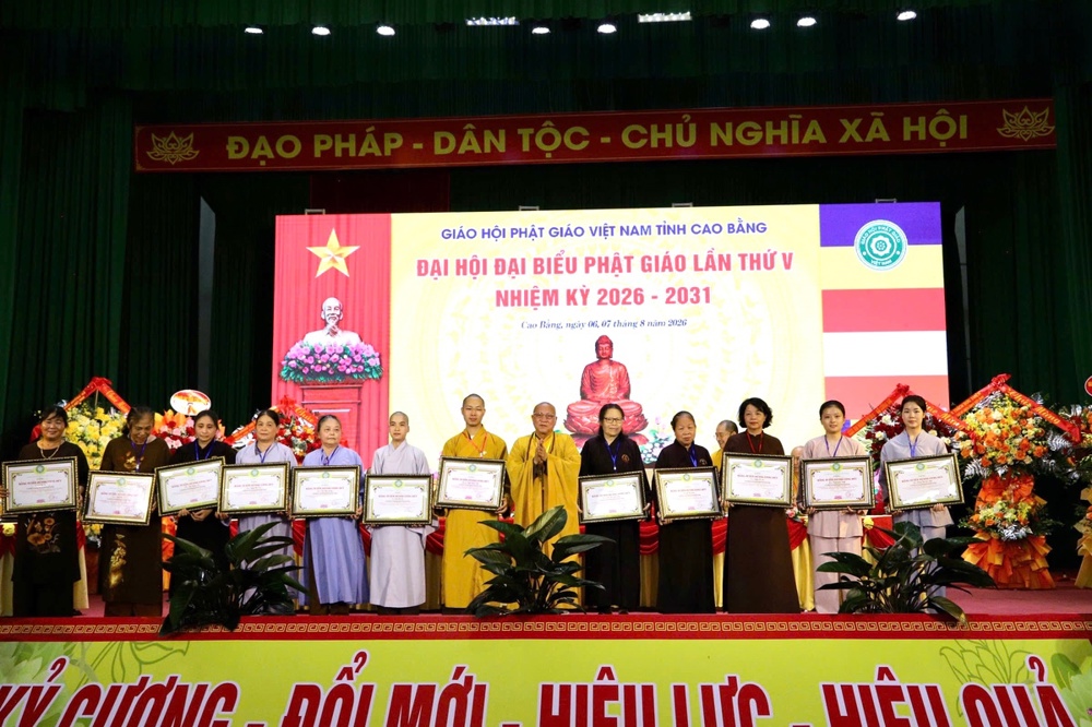 Cao Bằng: Phiên thứ nhất Đại hội đại biểu Phật giáo tỉnh lần thứ V, nhiệm kỳ 2026-2031